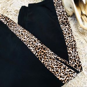 F21 - leopard stripe, black dress pants plus size